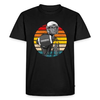 Football Américain Rétro Vintage - T-shirt Premium bio Homme - noir - Devant - Nico (187cm)