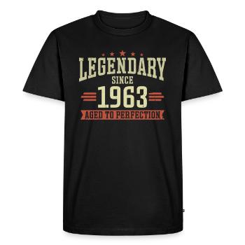 Légendaire depuis 1963 - T-shirt Premium bio Homme - noir - Devant - Nico (187cm)