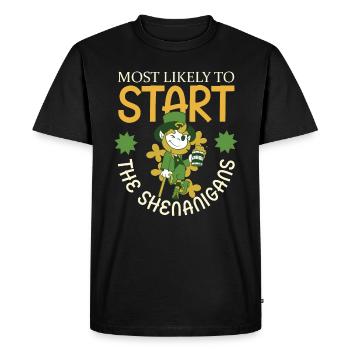 Les plus susceptibles de commencer les manigances - T-shirt Premium bio Homme - noir - Devant - Nico (187cm)