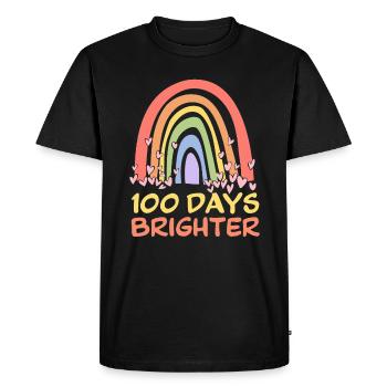100 jours plus brillants pour la rentrée scolaire - T-shirt Premium bio Homme - noir - Devant - Nico (187cm)