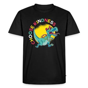 Choose Kindness Motivational Quote - Men's Premium Organic T-Shirt - black - Front - Nico (187cm)