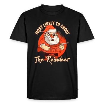 Dabbing Noël Offensif Noël Rude - T-shirt Premium bio Homme - noir - Devant - Nico (187cm)