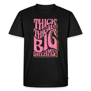 Curvy Chick Body Acceptance Awareness - Men's Premium Organic T-Shirt - black - Front - Nico (187cm)