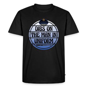 Dibs Sur Homme En Uniforme Femme De Police - T-shirt Premium bio Homme - noir - Devant - Nico (187cm)