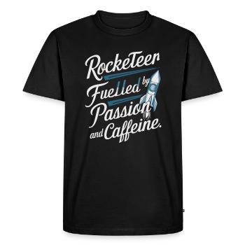 Maquette fusée - T-shirt Premium bio Homme - noir - Devant - Nico (187cm)