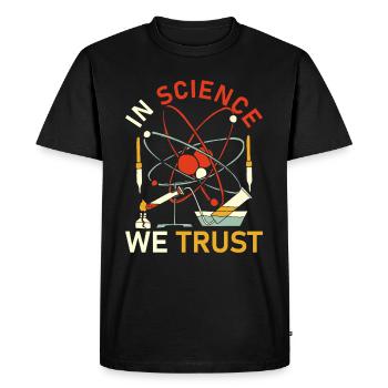 Science nerd geek physique - T-shirt Premium bio Homme - noir - Devant - Nico (187cm)