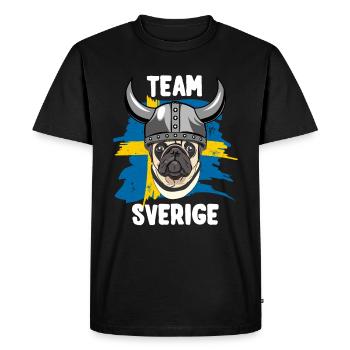 Pug Team Sweden - Men's Premium Organic T-Shirt - black - Front - Nico (187cm)