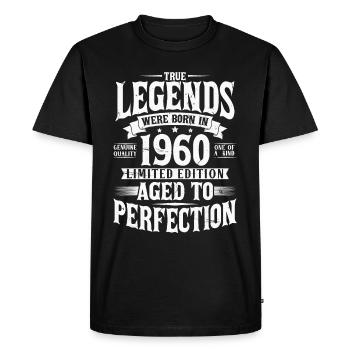 Année de naissance 1960 naissance Cadeau d’anniversaire - T-shirt Premium bio Homme - noir - Devant - Nico (187cm)