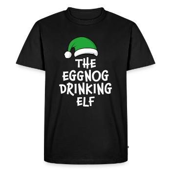 L’elfe buveur de lait de poule - T-shirt Premium bio Homme - noir - Devant - Nico (187cm)