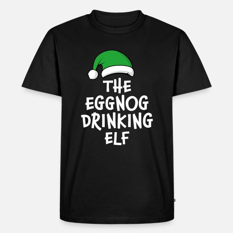 Der Eierlikör Trinkelfe - Männer Premium Bio T-Shirt - Schwarz