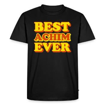Achim Prénom Drôle de cadeau - T-shirt Premium bio Homme - noir - Devant - Nico (187cm)