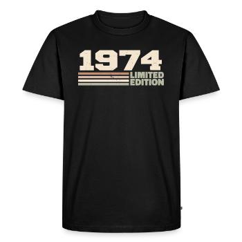 1974 Cadeau Anniversaire 1974 édition limitée 1974 - T-shirt Premium bio Homme - noir - Devant - Nico (187cm)