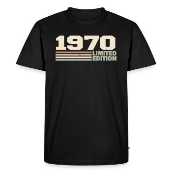 1970 Cadeau Anniversaire 1970 édition limitée 1970 - T-shirt Premium bio Homme - noir - Devant - Nico (187cm)