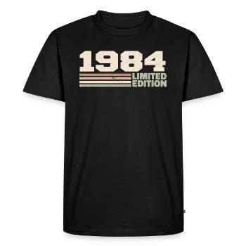 1984 Cadeau Anniversaire 1984 édition limitée 1984 - T-shirt Premium bio Homme - noir - Devant - Nico (187cm)