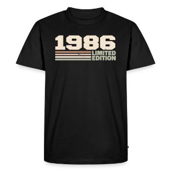 1986 Cadeau Anniversaire 1986 édition limitée 1986 - T-shirt Premium bio Homme - noir - Devant - Nico (187cm)