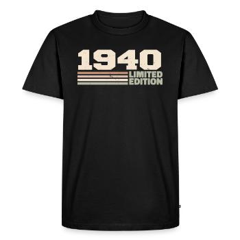 1940 Anniversary Gift 1940 Limited Edition 1940 - Men's Premium Organic T-Shirt - black - Front - Nico (187cm)