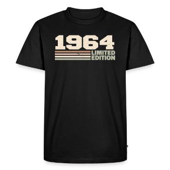 1964 Cadeau Anniversaire 1964 édition limitée 1964 - T-shirt Premium bio Homme - noir - Devant - Nico (187cm)