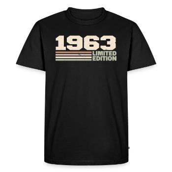 1963 Cadeau Anniversaire 1963 édition limitée 1963 - T-shirt Premium bio Homme - noir - Devant - Nico (187cm)