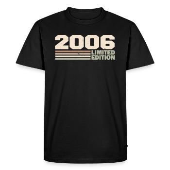 2006 Cadeau Anniversaire 2006 édition limitée 2006 - T-shirt Premium bio Homme - noir - Devant - Nico (187cm)
