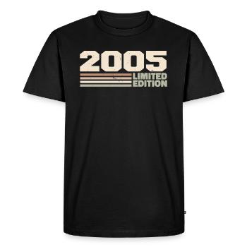 2005 Cadeau Anniversaire 2005 édition limitée 2005 - T-shirt Premium bio Homme - noir - Devant - Nico (187cm)