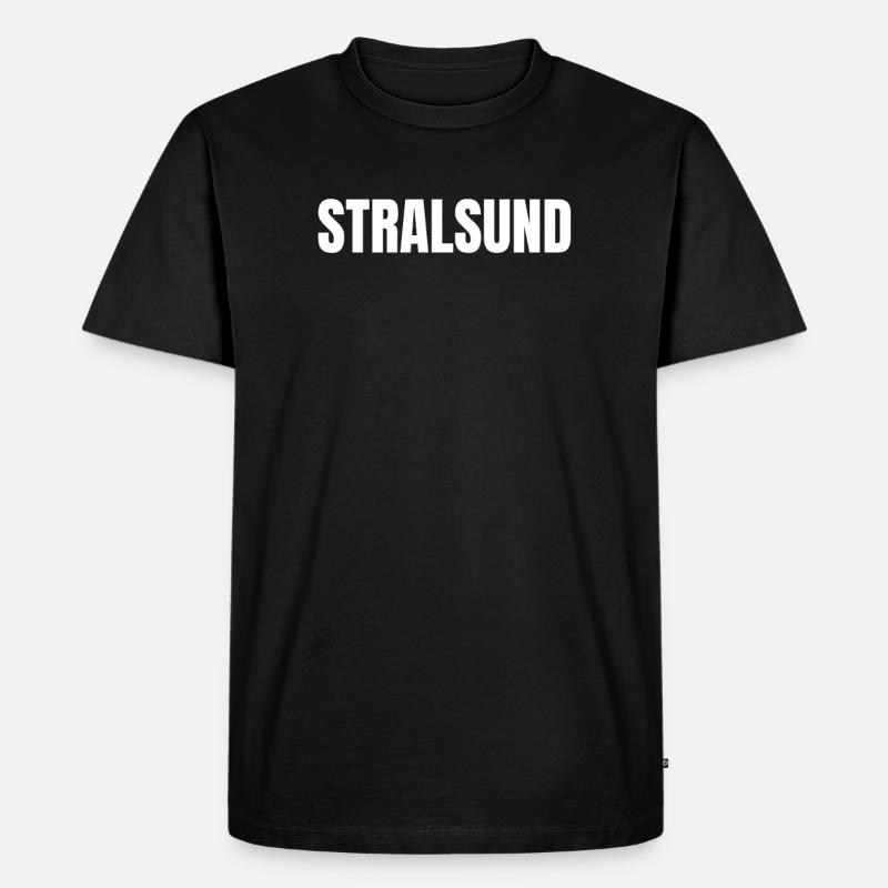 Stralsund - Männer Premium Bio T-Shirt - Schwarz