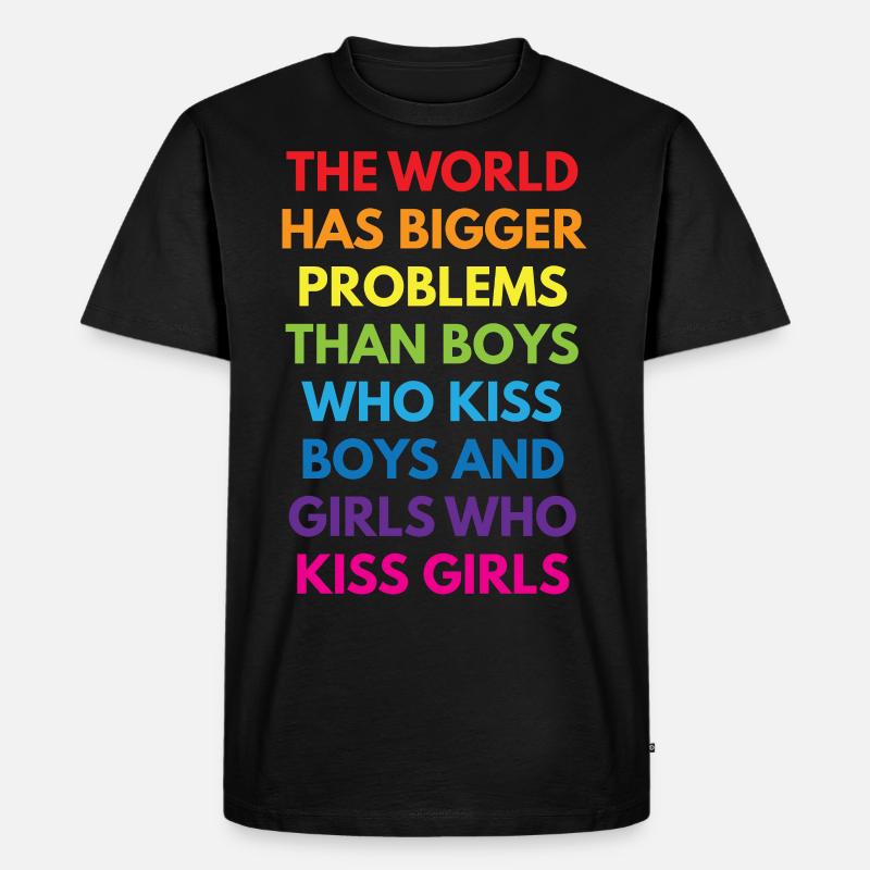 LGBTQ+ - Männer Premium Bio T-Shirt - Schwarz