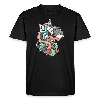 Unicorn Unicorn I'm not crazy - Men's Premium Organic T-Shirt - black - Front - Nico (187cm)