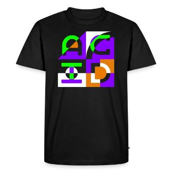 Acid House Techno Music EDM Party Festival DJ - Men's Premium Organic T-Shirt - black - Front - Nico (187cm)