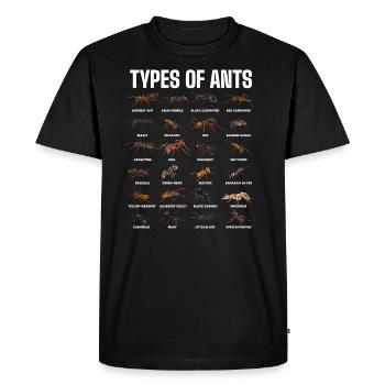 Types de fourmis pour les amateurs de fourmis - T-shirt Premium bio Homme - noir - Devant - Nico (187cm)