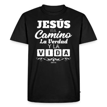 Jesús es el Camino la Verdad y la Vida - T-shirt Premium bio Homme - noir - Devant - Nico (187cm)