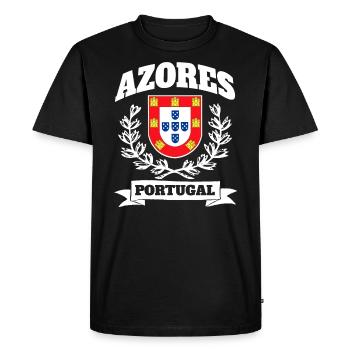 Île des Açores, Portugal, Fierté portugaise - T-shirt Premium bio Homme - noir - Devant - Nico (187cm)