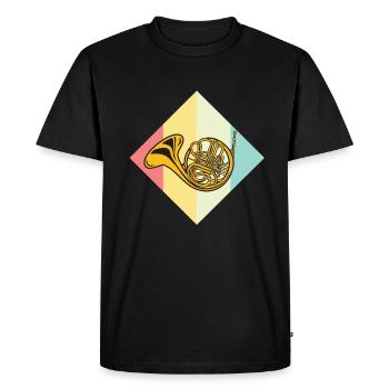 Cor français - T-shirt Premium bio Homme - noir - Devant - Nico (187cm)