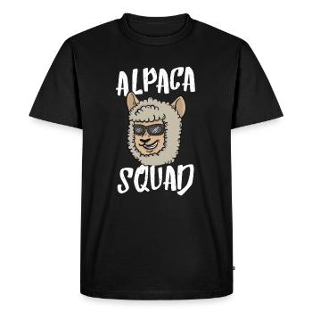 Alpaca Alpaca Squad 2 - Men's Premium Organic T-Shirt - black - Front - Nico (187cm)