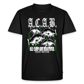 Carp Angler Gift Carp Fishing Carp Fishing - Men's Premium Organic T-Shirt - black - Front - Nico (187cm)