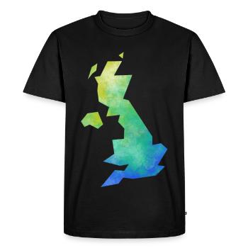 Map UK - Men's Premium Organic T-Shirt - black - Front - Nico (187cm)