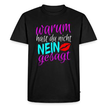Schlager Damen Party Outfit - Männer Premium Bio T-Shirt - Schwarz - Vorne - Nico (187cm)
