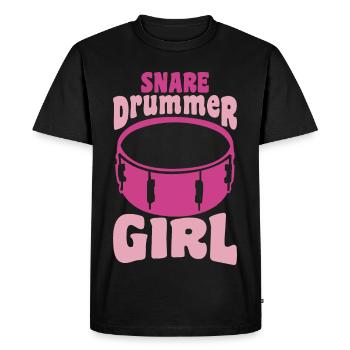 Girl drummer - Men's Premium Organic T-Shirt - black - Front - Nico (187cm)