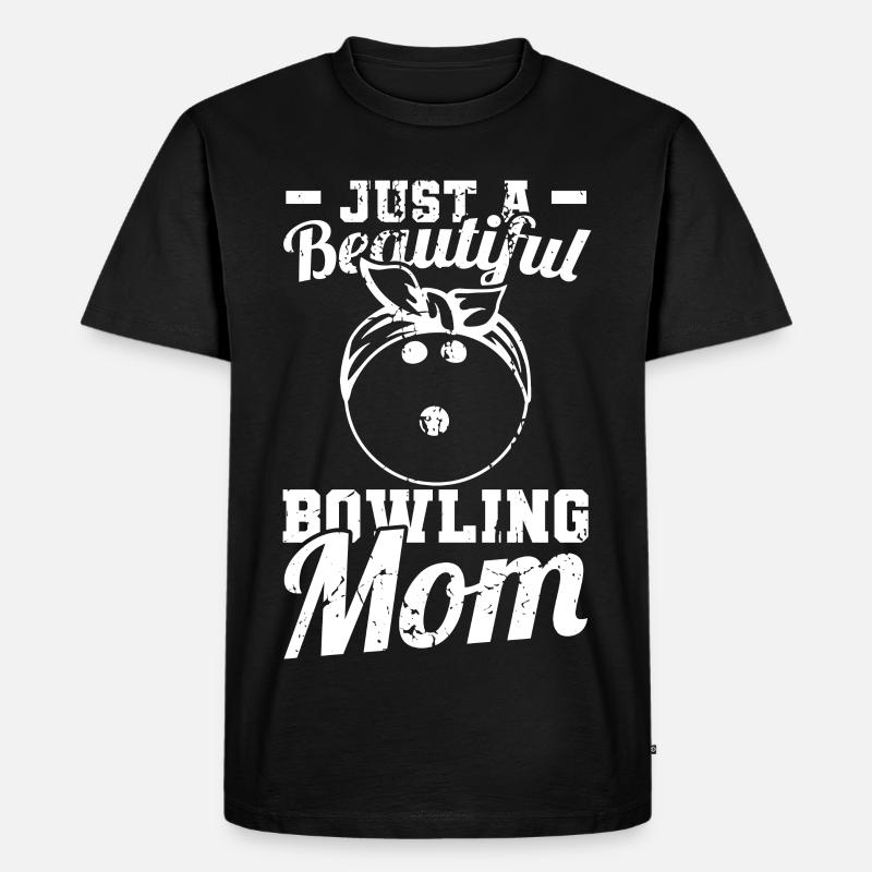 Bowling Mutter - Männer Premium Bio T-Shirt - Schwarz