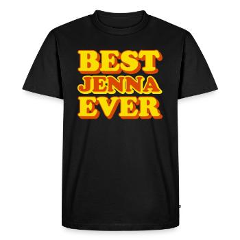 Jenna Prénom Drôle de cadeau - T-shirt Premium bio Homme - noir - Devant - Nico (187cm)