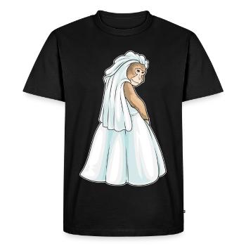 Singe Voile de mariée Mariage - T-shirt Premium bio Homme - noir - Devant - Nico (187cm)
