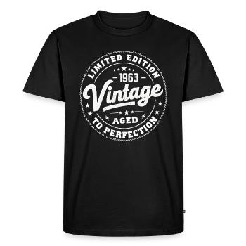 Légende depuis 1963 Génial depuis 1963 Retro 1963 - T-shirt Premium bio Homme - noir - Devant - Nico (187cm)