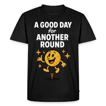 A Good Day For Another Round Funny Golf - Men's Premium Organic T-Shirt - black - Front - Nico (187cm)