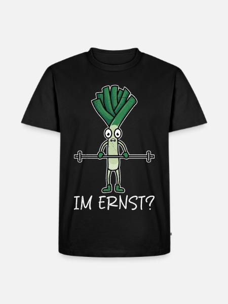 Weightlifters SERIOUSLY??? Gym Fun - Men's Premium Organic T-Shirt - black