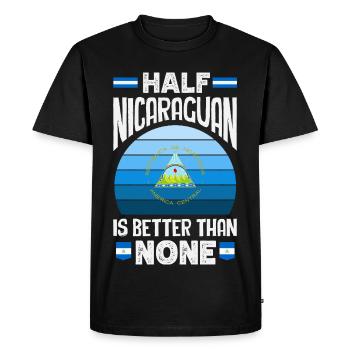 Nicaragua Flag Pride & Home - Men's Premium Organic T-Shirt - black - Front - Nico (187cm)