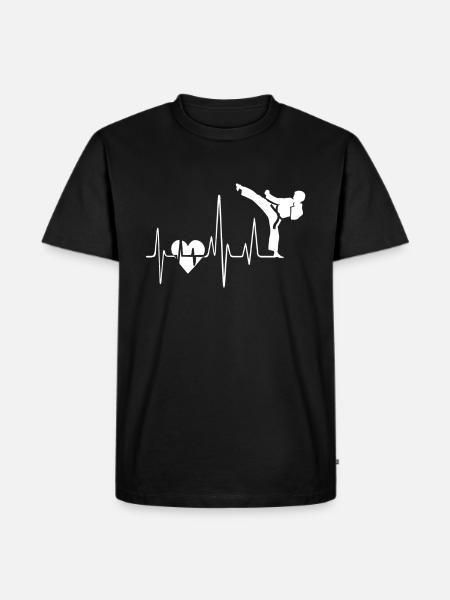 Karate Karate Heartbeat - Men's Premium Organic T-Shirt - black