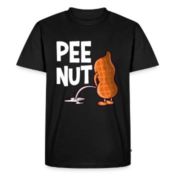 PeePeenut Pee Nut drôle d'arachide - T-shirt Premium bio Homme - noir - Devant - Nico (187cm)