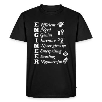 Engineer Things About Engineer - Men's Premium Organic T-Shirt - black - Front - Nico (187cm)