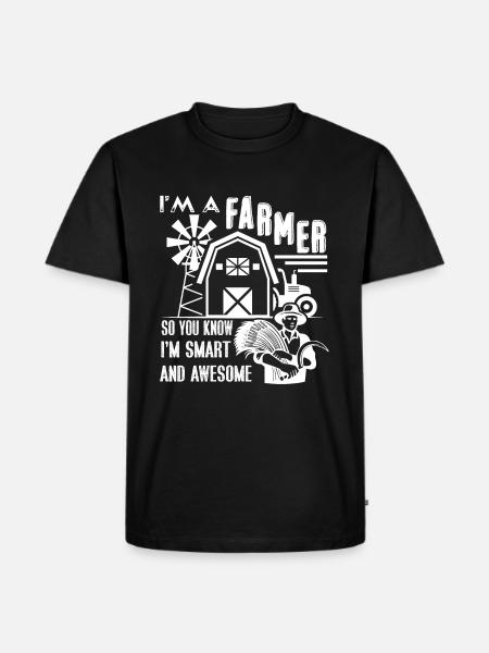 Farmer I'm An Awesome Farmer - Men's Premium Organic T-Shirt - black