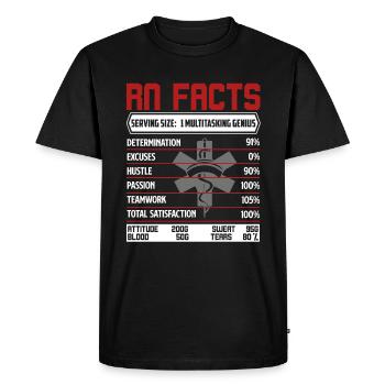 Registered Nurse Registered Nurse Facts - Men's Premium Organic T-Shirt - black - Front - Nico (187cm)