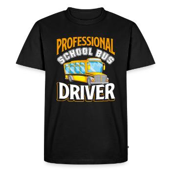 School Bus Driver Professional School Bus Driver - Men's Premium Organic T-Shirt - black - Front - Nico (187cm)